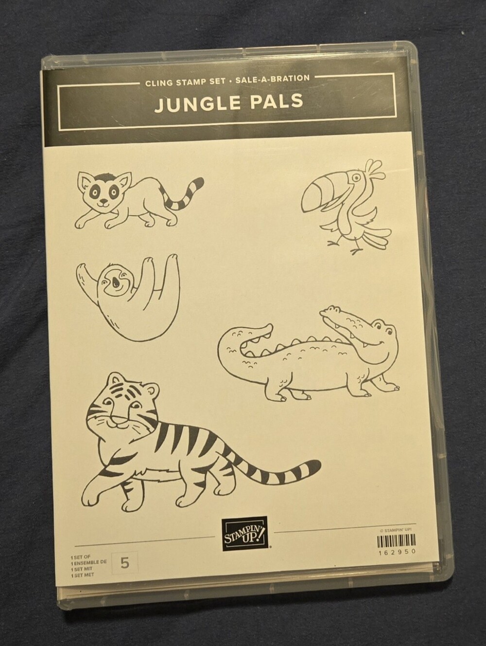 Stampin Up! Jungle Pals Cling Stamp Set